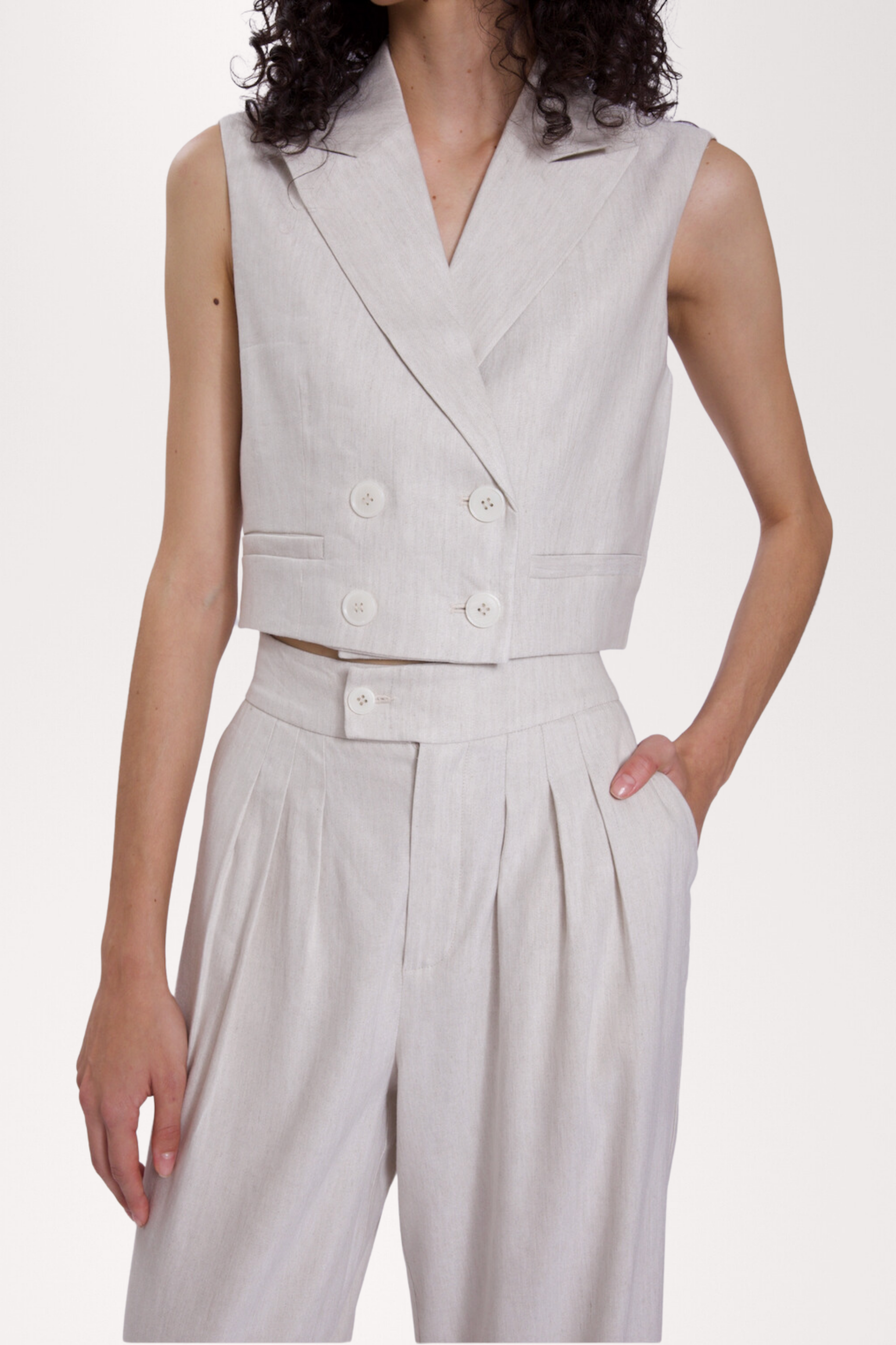 Athena Vest - Oat